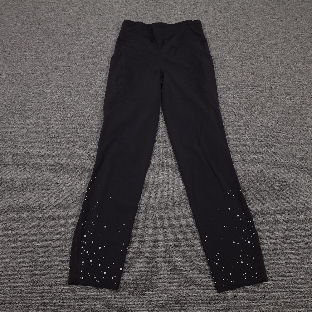 Lululemon Leggings Womens‎ 4 Black High Rise Reflective Dot Pocket Yoga Athletic